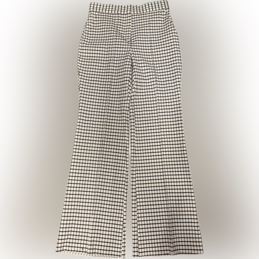 River Island Black and White Grid Wide Leg Pants | Sz 8